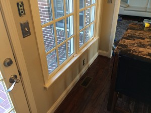 Here is where the Breakfast Nook Booth was built. Notice how the table cuts the Kitchen area in half.